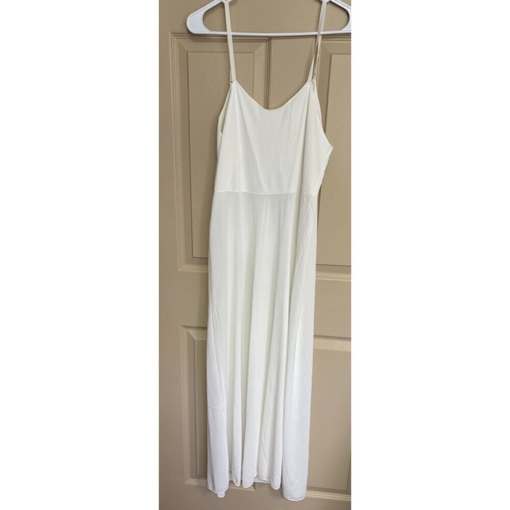 Vintage JC Penney Floor Length White Ivory Slip Dress Size 38 - Picture 4 of 7